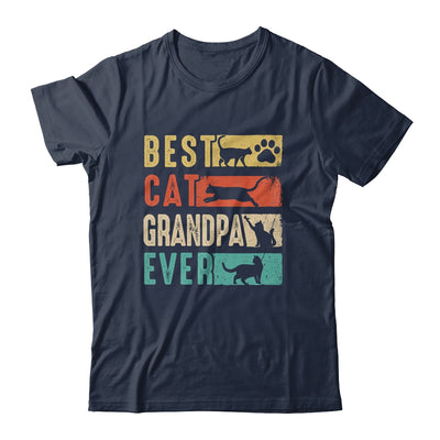 Vintage Best Cat Grandpa Ever Retro Mothers Day Cat Lovers Shirt & Hoodie | teecentury