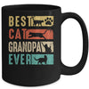 Vintage Best Cat Grandpa Ever Retro Mothers Day Cat Lovers Mug | teecentury
