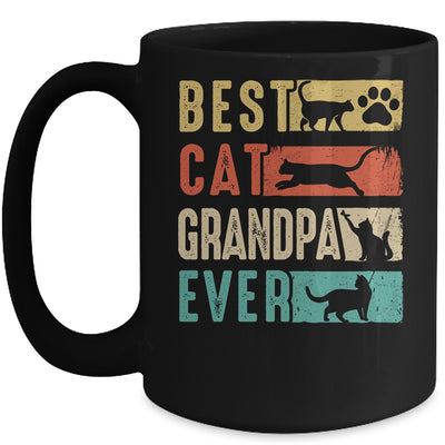 Vintage Best Cat Grandpa Ever Retro Mothers Day Cat Lovers Mug | teecentury