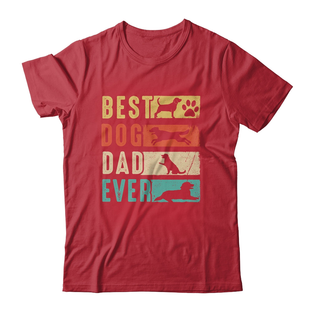 Vintage Best Dog Dad Ever Retro Fathers Day Dog Lovers Shirt & Hoodie | teecentury