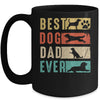 Vintage Best Dog Dad Ever Retro Fathers Day Dog Lovers Mug | teecentury