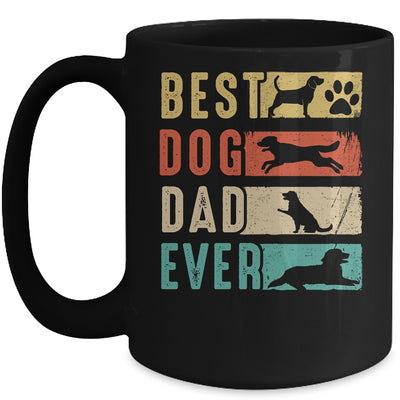 Vintage Best Dog Dad Ever Retro Fathers Day Dog Lovers Mug | teecentury