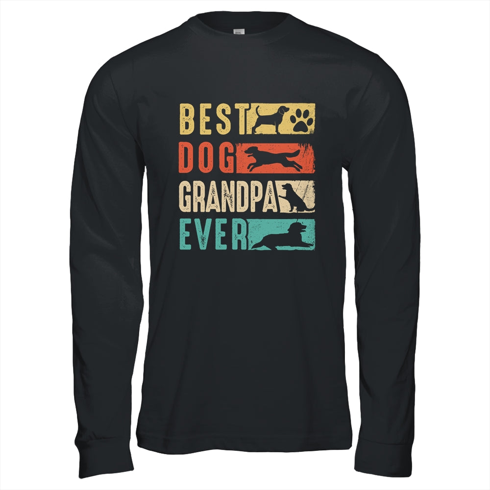 Vintage Best Dog Grandpa Ever Retro Mothers Day Dog Lovers Shirt & Hoodie | teecentury