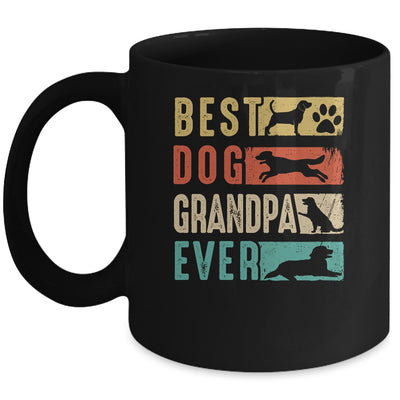 Vintage Best Dog Grandpa Ever Retro Mothers Day Dog Lovers Mug | teecentury