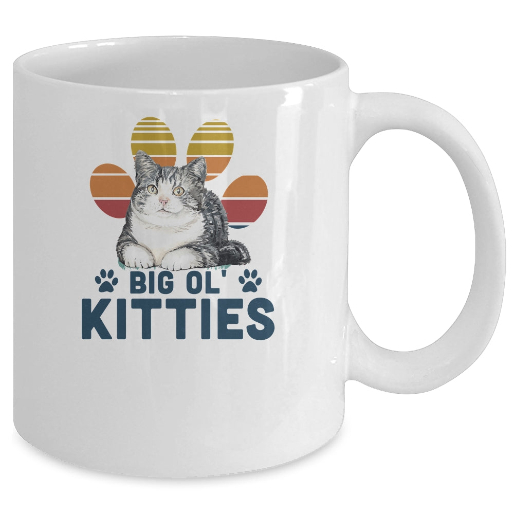 Vintage Big Ol' Kitties Funny Big Cat Lover Mug Coffee Mug | Teecentury.com