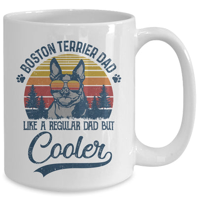 Vintage Boston Terrier Dad Like A Regular Dad But Cooler Funny Mug Coffee Mug | Teecentury.com
