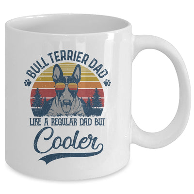 Vintage Bull Terrier Dad Like A Regular Dad But Cooler Funny Mug Coffee Mug | Teecentury.com