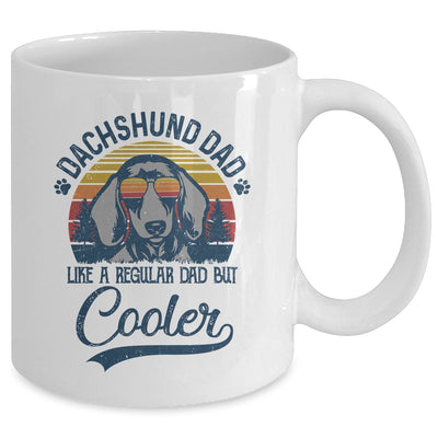 Vintage Dachshund Dad Like A Regular Dad But Cooler Funny Mug Coffee Mug | Teecentury.com