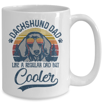 Vintage Dachshund Dad Like A Regular Dad But Cooler Funny Mug Coffee Mug | Teecentury.com