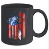 Vintage Fishing Reel Cool Pops Gift USA Flag Mug Coffee Mug | Teecentury.com