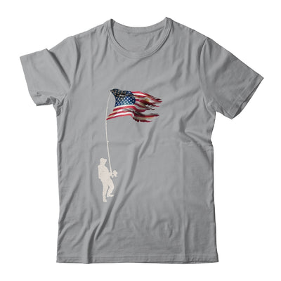 Vintage Fishing Rod American Flag Funny Fishing Gift T-Shirt & Hoodie | Teecentury.com