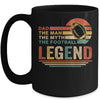 Vintage Football Dad The Man The Myth The Legend Mug Coffee Mug | Teecentury.com