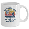 Vintage Funny Fishing Can't Work Today My Arm Is In A Cast Mug Coffee Mug | Teecentury.com