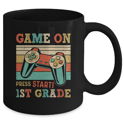 Vintage Game On Press Start 1st Grade Gamer Back To School Mug | teecentury