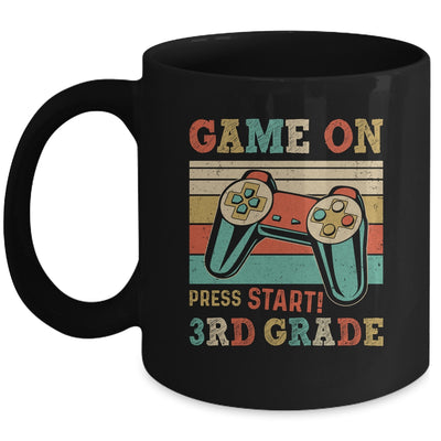 Vintage Game On Press Start 3rd Grade Gamer Back To School Mug | teecentury