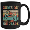 Vintage Game On Press Start 3rd Grade Gamer Back To School Mug | teecentury