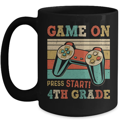 Vintage Game On Press Start 4th Grade Gamer Back To School Mug | teecentury