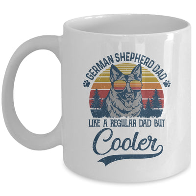 Vintage German Shepherd Dad Like A Regular Dad But Cooler Funny Mug Coffee Mug | Teecentury.com