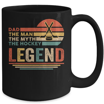 Vintage Hockey Dad The Man The Myth The Legend Mug Coffee Mug | Teecentury.com