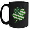 Vintage Irish American Flag Shamrock St Patricks Day Mug | teecentury