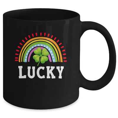 Vintage Lucky Shamrock Rainbow St Patricks Day Mens Womens Mug Coffee Mug | Teecentury.com