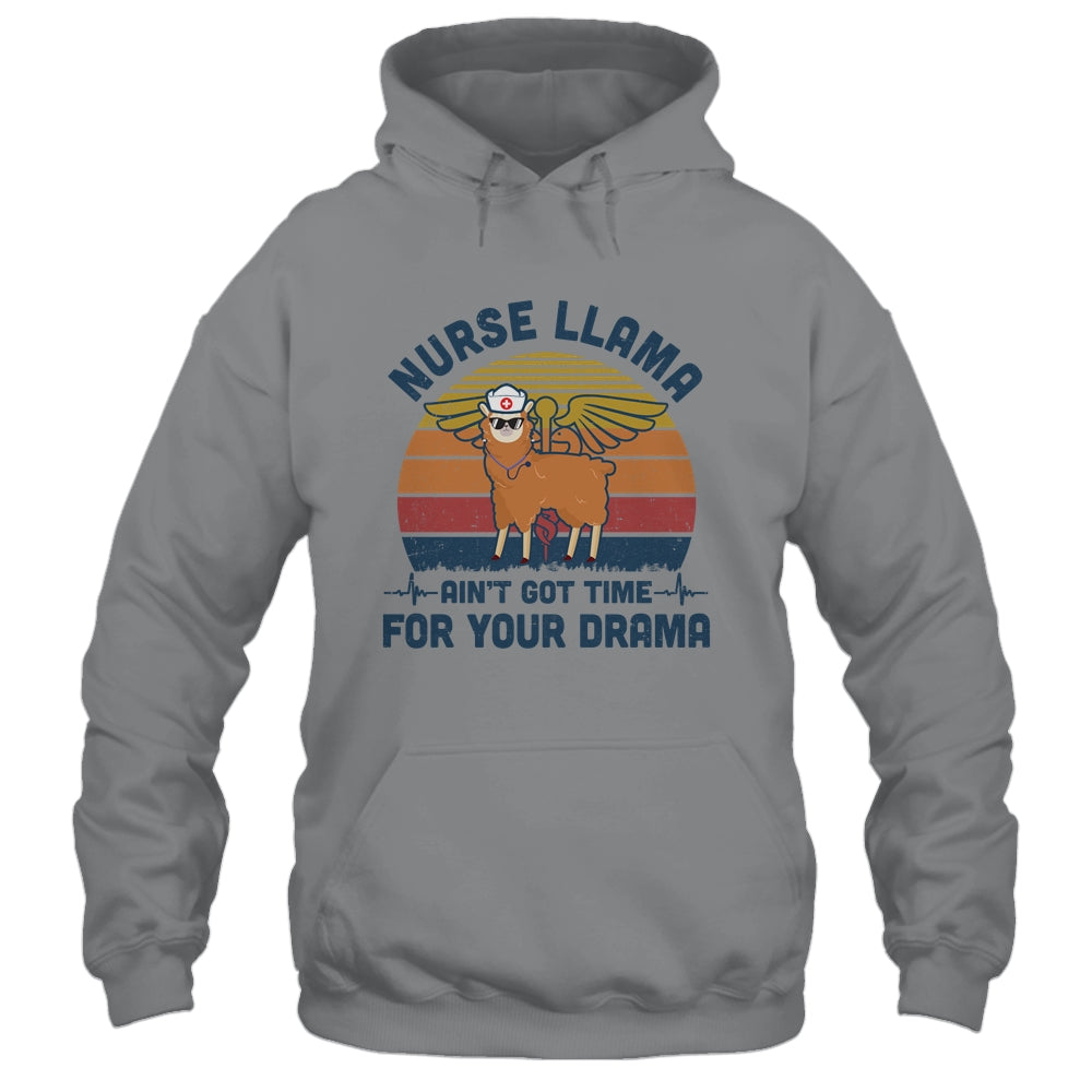 Vintage Nurse Llama Ain't Got Time For Your Drama T-Shirt & Tank Top | Teecentury.com