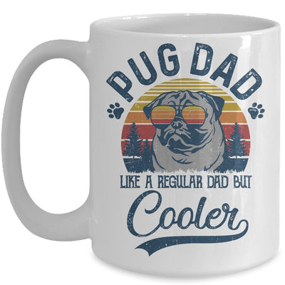 Vintage Pug Dad Like A Regular Dad But Cooler Funny Mug Coffee Mug | Teecentury.com