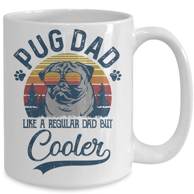 Vintage Pug Dad Like A Regular Dad But Cooler Funny Mug Coffee Mug | Teecentury.com