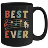 Vintage Retro Best Dad Ever Treble Clef Music Fathers Day Gift Mug Coffee Mug | Teecentury.com