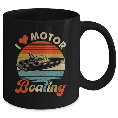 Vintage Retro I Love Motor Boating Funny Boater Mug | teecentury