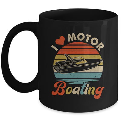 Vintage Retro I Love Motor Boating Funny Boater Mug | teecentury