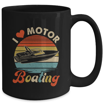Vintage Retro I Love Motor Boating Funny Boater Mug | teecentury