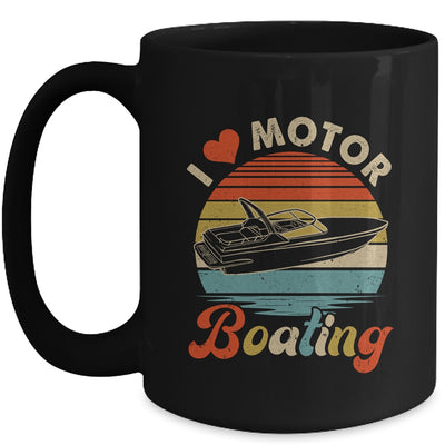 Vintage Retro I Love Motor Boating Funny Boater Mug | teecentury