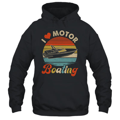 Vintage Retro I Love Motor Boating Funny Boater Shirt & Tank Top | teecentury