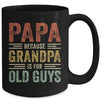 Vintage Retro Papa Because Grandpa Is For Old Guys Funny Mug Coffee Mug | Teecentury.com