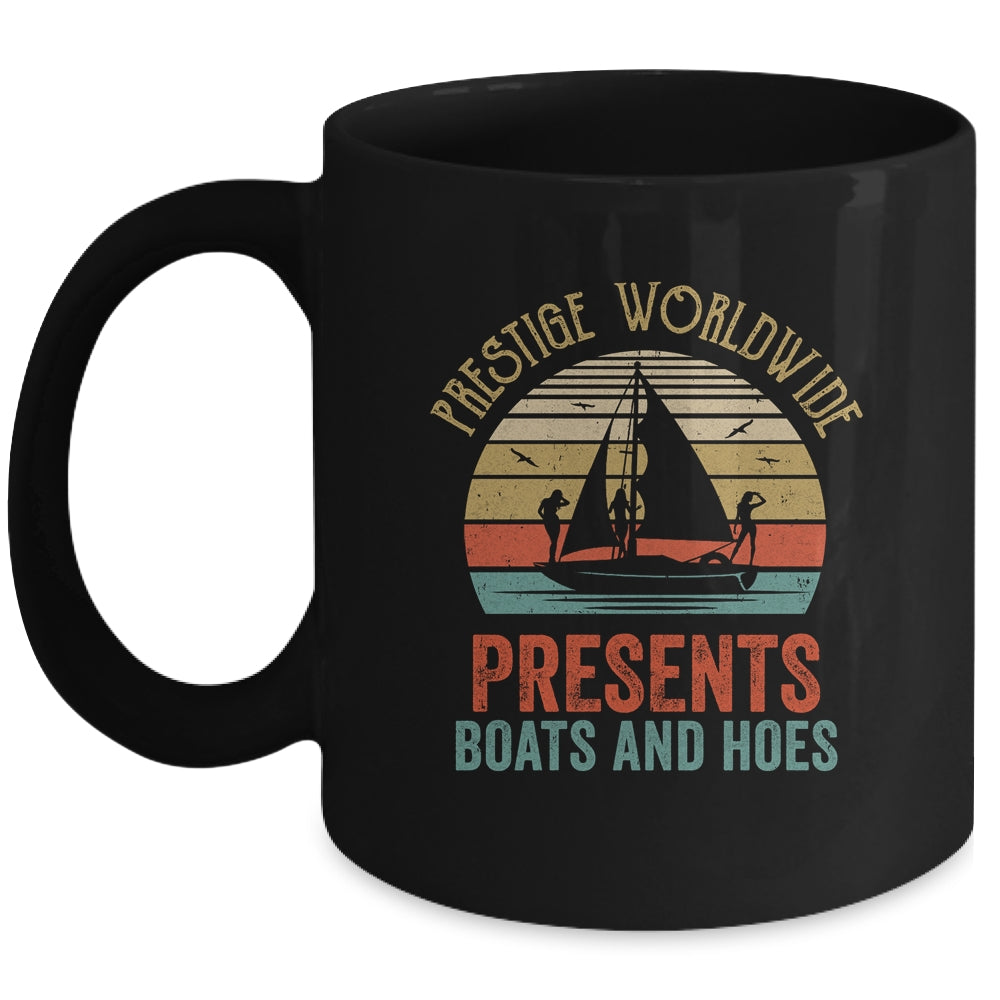 Vintage Retro Prestige Worldwide Presents Boats And Hoes Mug Coffee Mug | Teecentury.com