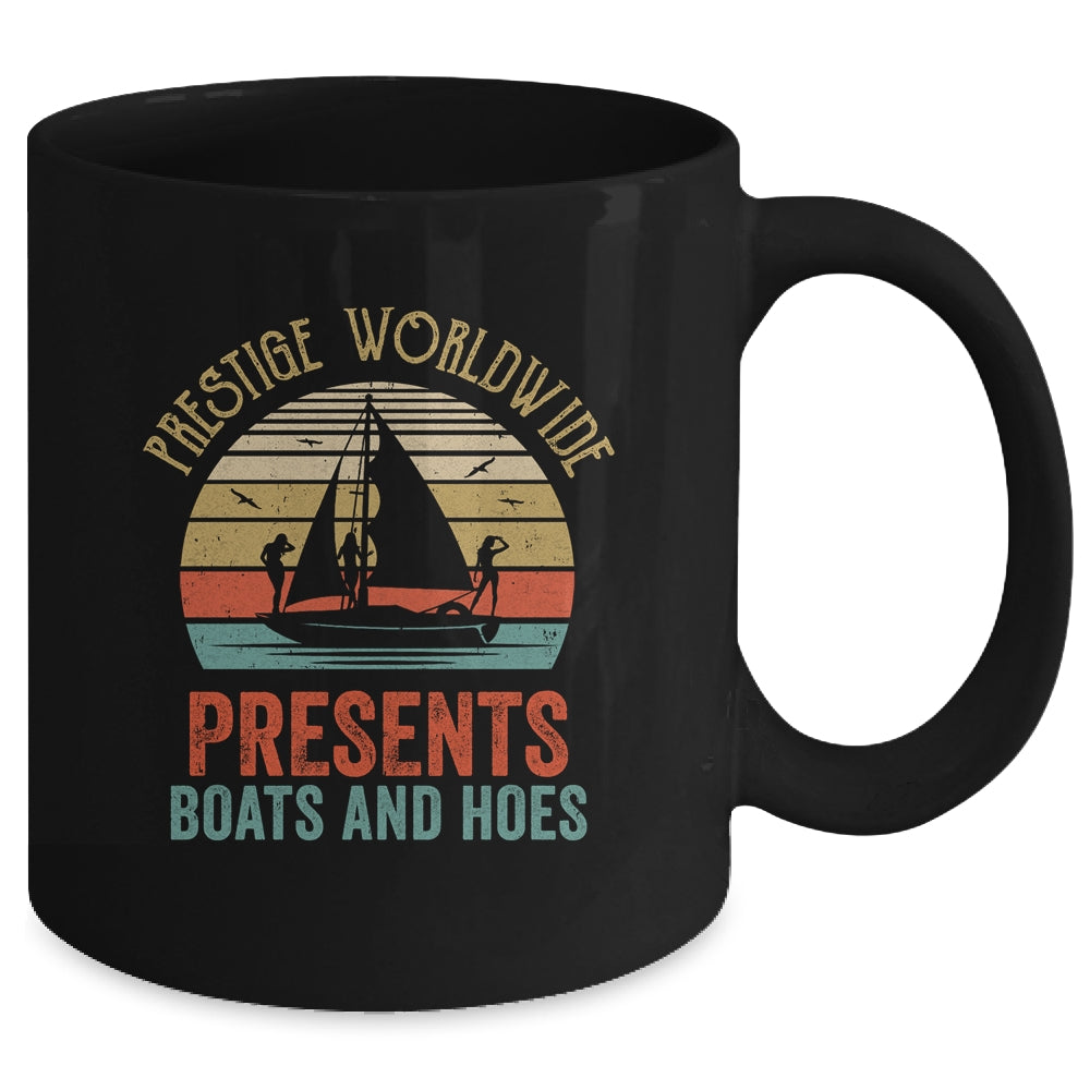 Vintage Retro Prestige Worldwide Presents Boats And Hoes Mug Coffee Mug | Teecentury.com