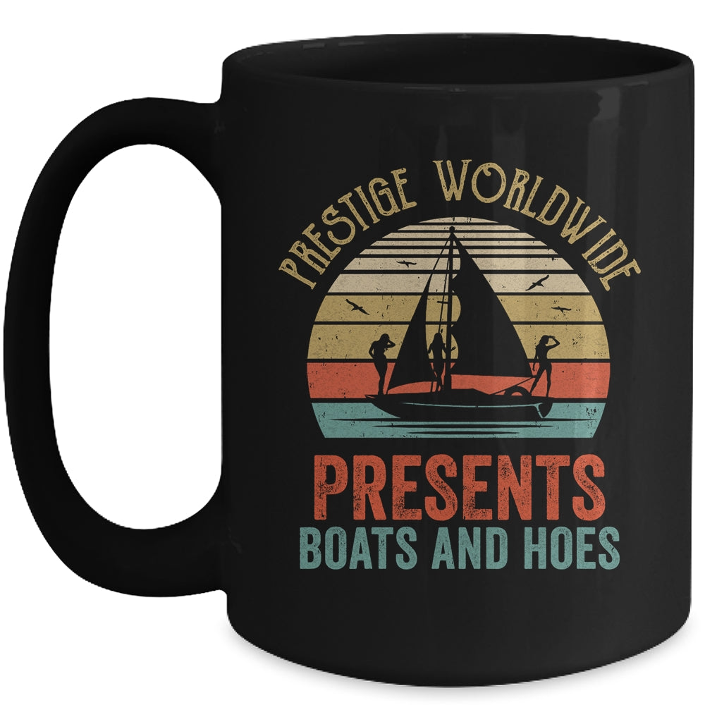 Vintage Retro Prestige Worldwide Presents Boats And Hoes Mug Coffee Mug | Teecentury.com