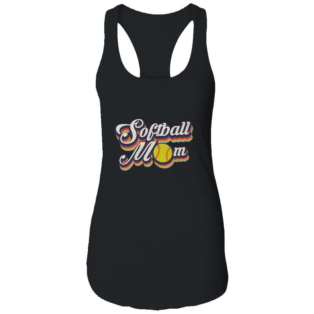 Vintage Retro Softball Mom Funny Mother's Day T-Shirt & Tank Top | Teecentury.com