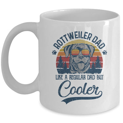 Vintage Rottweiler Dad Like A Regular Dad But Cooler Funny Mug Coffee Mug | Teecentury.com