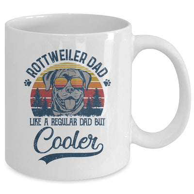 Vintage Rottweiler Dad Like A Regular Dad But Cooler Funny Mug Coffee Mug | Teecentury.com