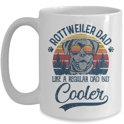 Vintage Rottweiler Dad Like A Regular Dad But Cooler Funny Mug Coffee Mug | Teecentury.com