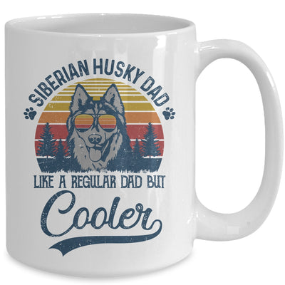 Vintage Siberian Husky Dad Like A Regular Dad But Cooler Funny Mug Coffee Mug | Teecentury.com