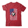 Vintage Soccer 4th of July Men USA American Flag Boys Shirt & Hoodie | teecentury