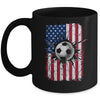 Vintage Soccer 4th of July Men USA American Flag Boys Mug | teecentury