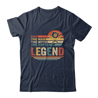 Vintage Softball Dad The Man The Myth The Legend T-Shirt & Hoodie | Teecentury.com