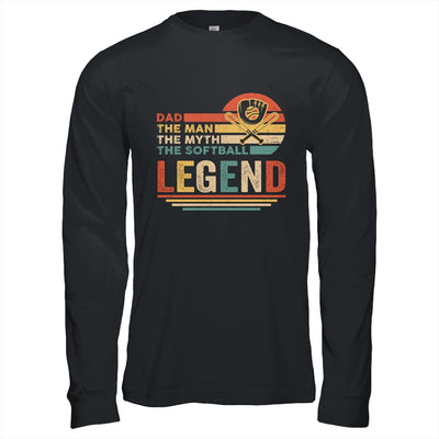 Vintage Softball Dad The Man The Myth The Legend T-Shirt & Hoodie | Teecentury.com