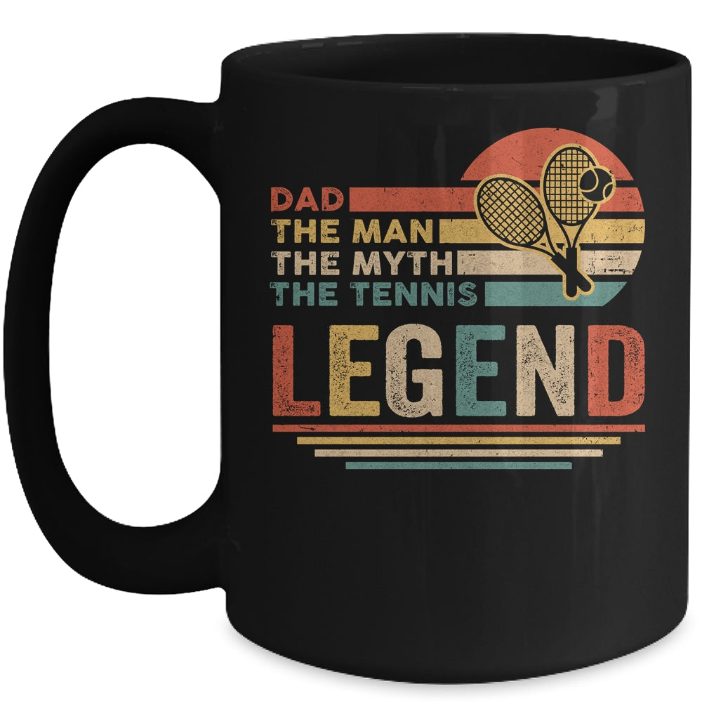 Vintage Tennis Dad The Man The Myth The Legend Mug Coffee Mug | Teecentury.com