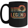 Vintage Volleyball Dad The Man The Myth The Legend Mug Coffee Mug | Teecentury.com