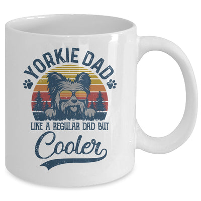 Vintage Yorkie Dad Like A Regular Dad But Cooler Funny Mug Coffee Mug | Teecentury.com